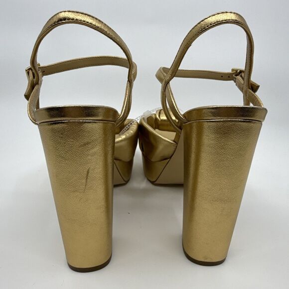 Michael Kors Golden Josie Platform Heels Size 9.5 - Picture 4 of 11